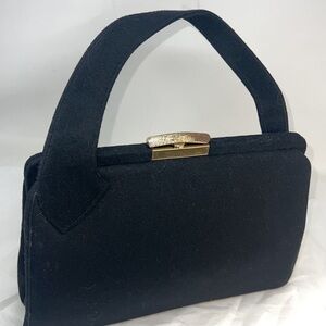 Vintage Fabrique Wool Structured Handbag